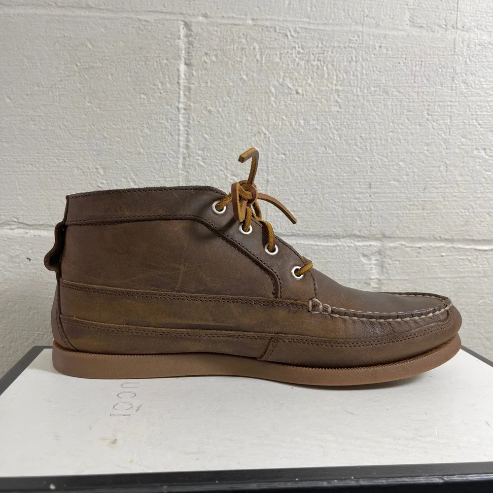 Sperry Top-Sider STS14556 Brown Leather Chukka Ankle Boots Lace‎ up Men's 10 M